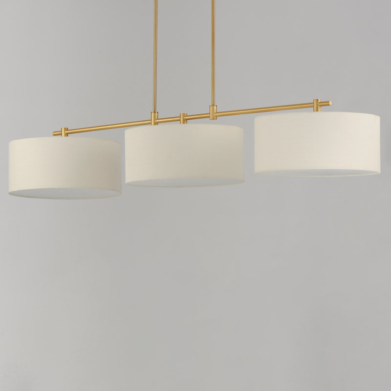 Eronim 3 - Light Kitchen Island Pendant, Natural Aged Brass, Beige