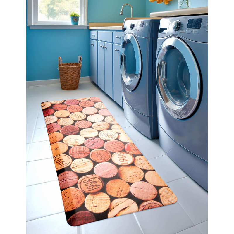 Modern Geometric Water Resistant Anti-Fatigue Non-Skid Kitchen Mat, Rectangle 2' x 3'