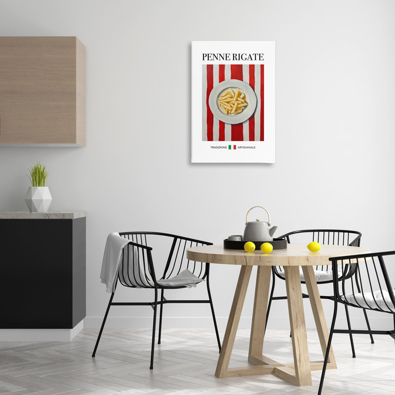 Toile de pâtes traditionnelles Penne Rigate, design par Andreas Magnusson, H 30 po x l 20 po