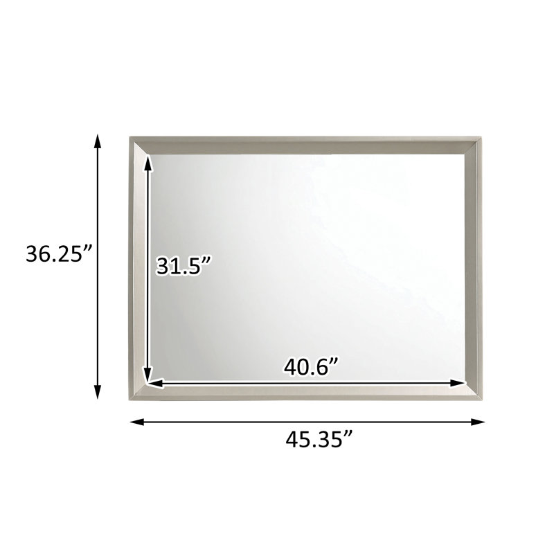 Miroir rectangulaire en métal Emyree