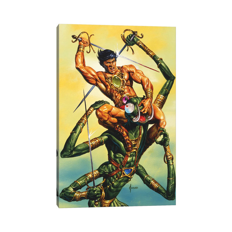 The Battle With Zad by Joe Jusko - Wrapped Canvas Print, 66.04 cm H x 45.72 cm W x 3.175 cm D