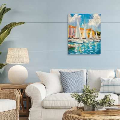 Sail Away Boat Harbor Canvas, design by Franklyn Gregory