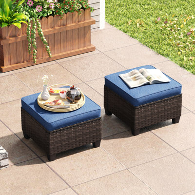 patio wicker ottoman