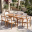 Ensemble repas d'extérieur 6 personnes Acacia