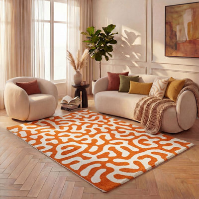 Joli Abstract Doodle Area Rug Soft Dense Pile for Living Rooms and Bedrooms