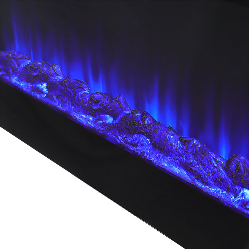 Electric Inset Fire, 54.4cm H x 101.6cm W x 14cm D, Black