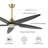 Chanille 5-Blade Solid Wood Ceiling Fan with LED Light and Remote Control-1313818206-1313818200-1313818202