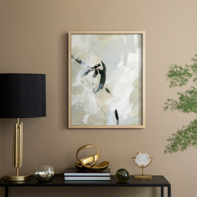 Scribble Veil II Framed Print - Solid Wood
