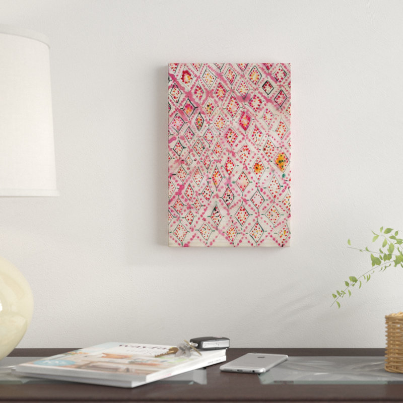 « marocain tapis i », impression sur toile, H 60 po x l 40po x P 1,5 po, Toile tendue, Pas de tapis
