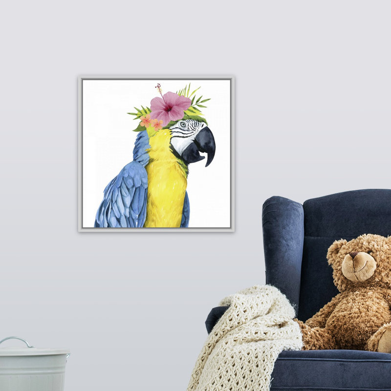 Art sur toile tropical halo ii Sickles, H 20 po x l 20 po x P 1,75 po, Cadre flottant blanc