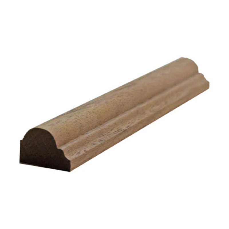 Mini-moulure à panneau 3/4 po de large x 1/2 po. Sans finition, L 0,75 po x H 0,5 po x P 94 po, Noyer noir d'Amérique
