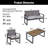 4-Piece Patio Furniture Set Outdoor Balcony Porch Garden Backyard Lawn Furniture Acacia Wood Table Top-430973918