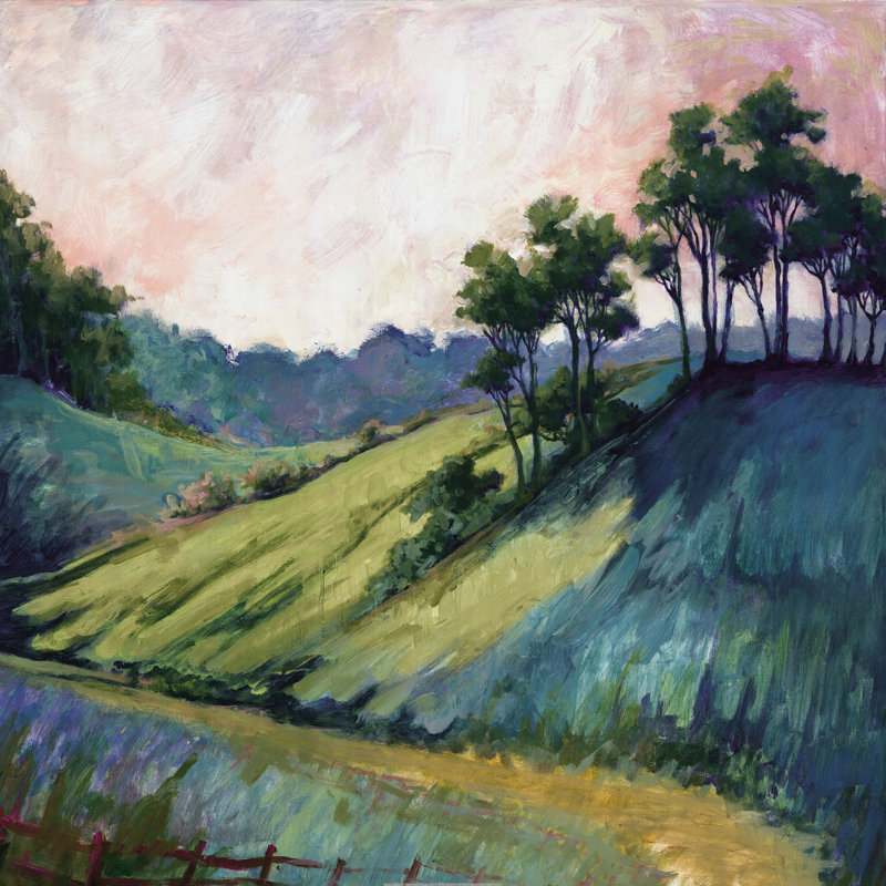 «Dusk Landscape», reproduction d'art sur toile tendue, H 36 po x l 36 po