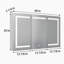Tankersley Recessed or Surface Mount Frameless 3 Door Medicine Cabinet with 6 Adjustable Shelves and Lighting-1587928936-1587928942