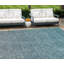 Tapis d'extérieur lavable ombre bleu sarcelle et gris anthracite 10 pi x 14 pi