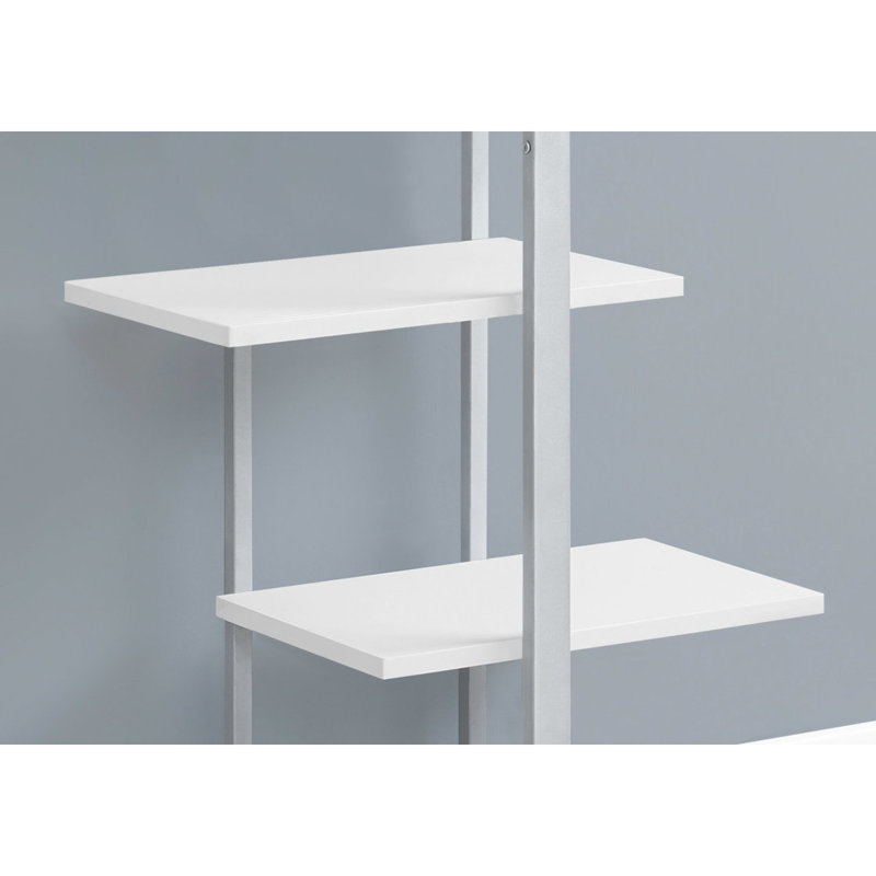 Bibliothèque à 5 niveaux en métal stratifié, Blanc