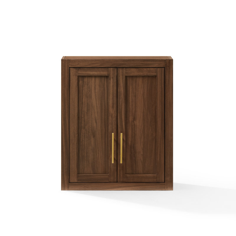 Armoire de salle de bain murale l 22 po x H 26 po x P 8 po Allura, Noyer