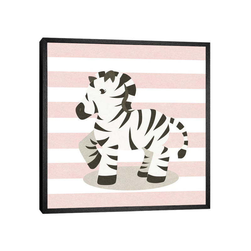 Happy Baby Animals II 1 Piece Wall Art on Canvas, 45.72 cm H x 45.72 cm W, Black Framed