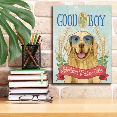 'Beer Dogs 2' by Mary Urban Canvas Wall Art