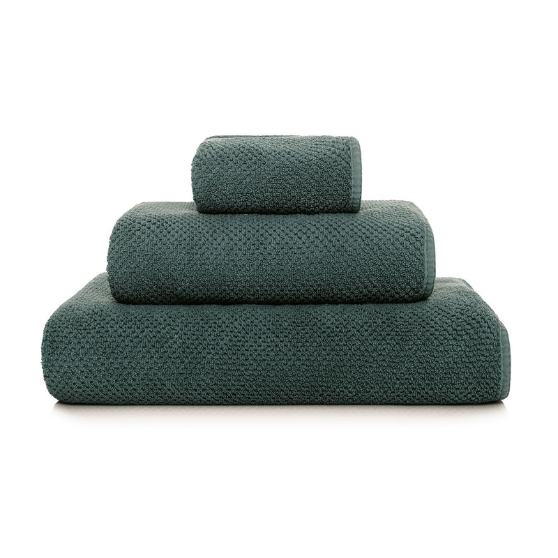 Bee Waffle Waffle Fingertip Towel, Moss, Hand Towel
