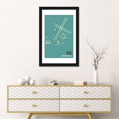 "san francisco" , impression sur toile, "aéroport diagram series"