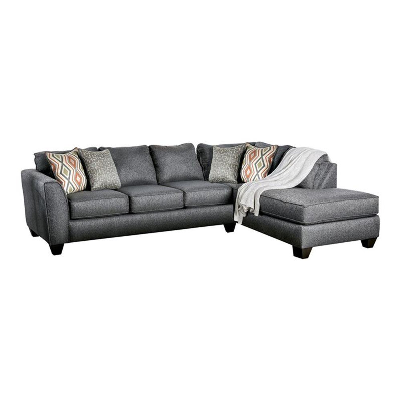 119.4" W Transitional Sectional, Gray