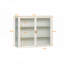 Armoire murale moderne à deux portes avec portes en verre 27,56 po Rielley-97169847