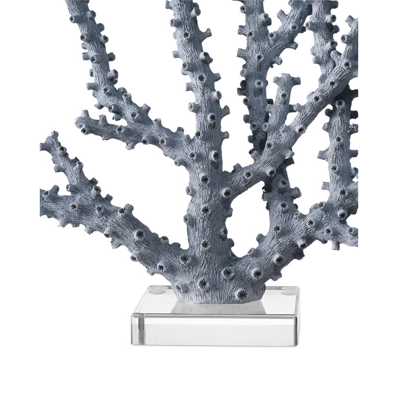 2 Piece Blue Coral Figurine / Sculpture Set