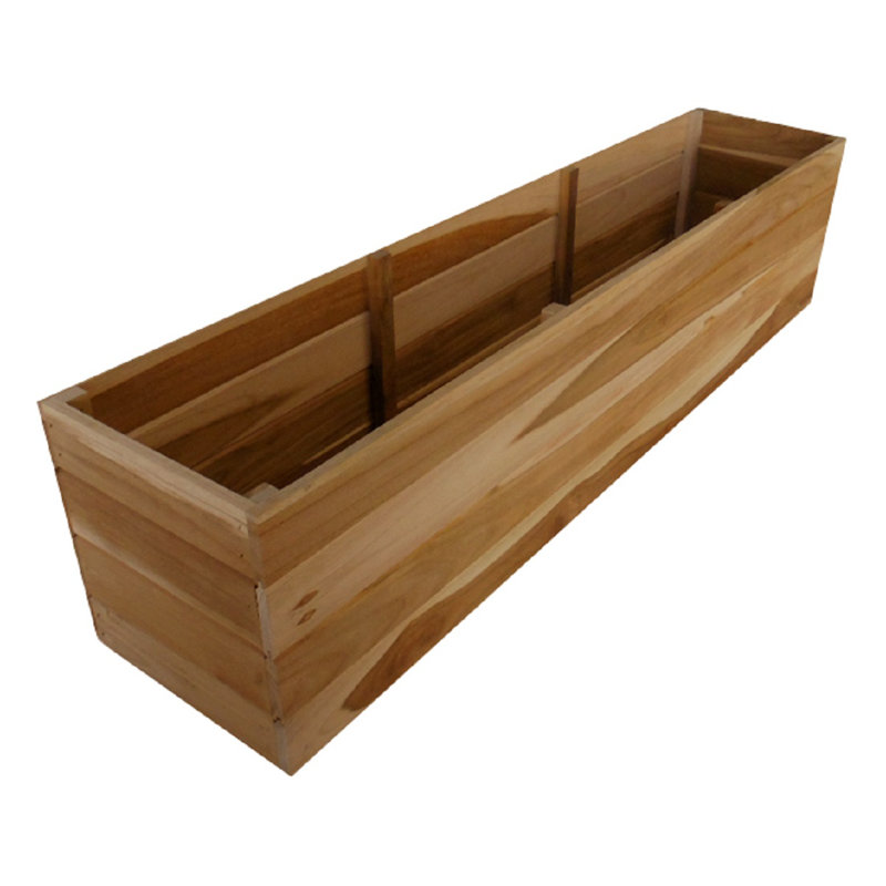 Mervela Handmade Wood Window Box Planter, 11.6" H x 48" W x 10.5" D
