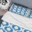 Blue Ikat Ogee - Ensemble de housse de couette abstrait - Microfibre de polyester-1852637848