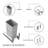Dowell 15" Single Pullout Kitchen Trash Can with Soft-close Slides - Aluminum-98278211