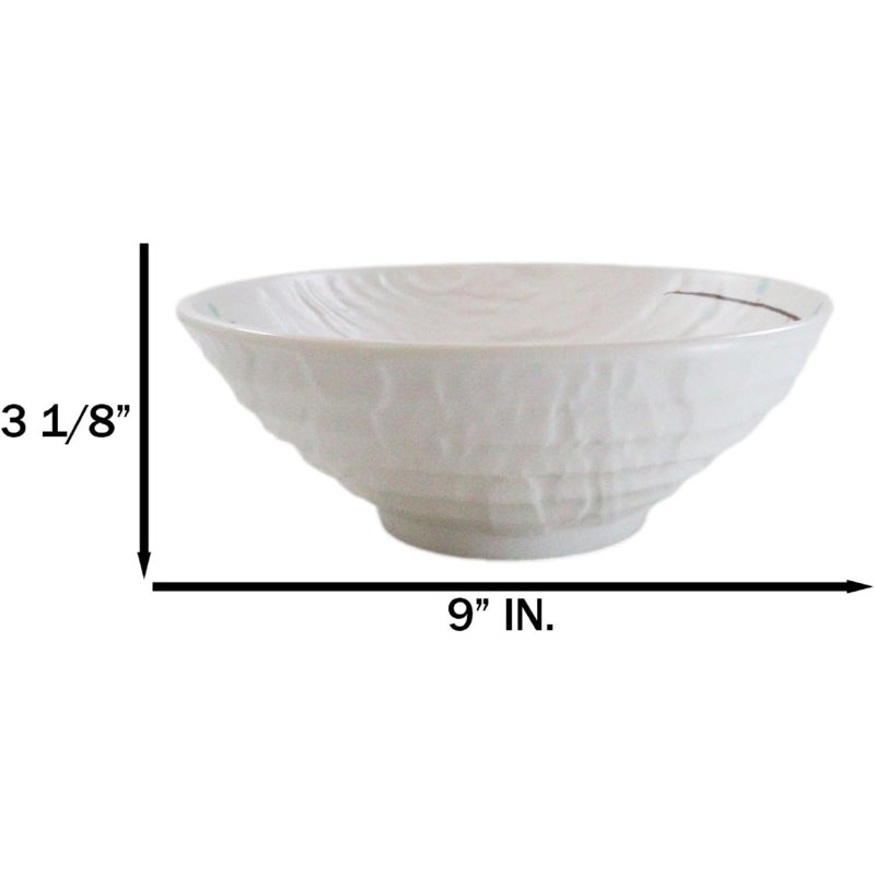Ensemble de 6 grands bols à salade de pâtes en mélamine yuko Hana moderne 46 oz 9 po