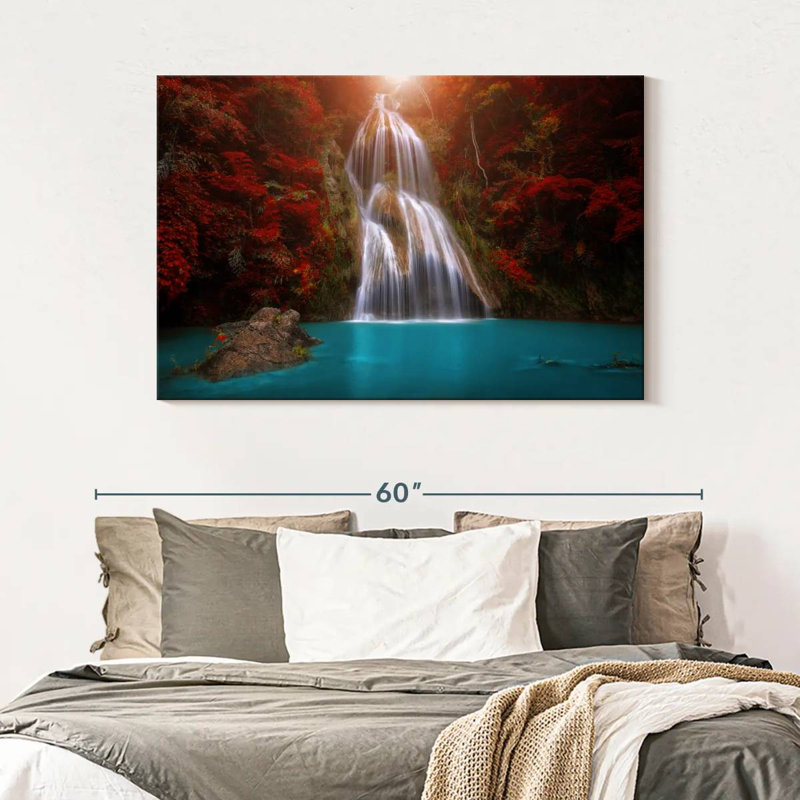 Paysage de cascade d'Alvord, H 32 po x l 48 po