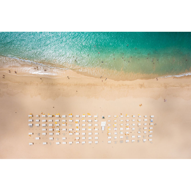Plage, reproduction de photo sur toile tendue, H 40 po x l 60 po x P 1,5 po