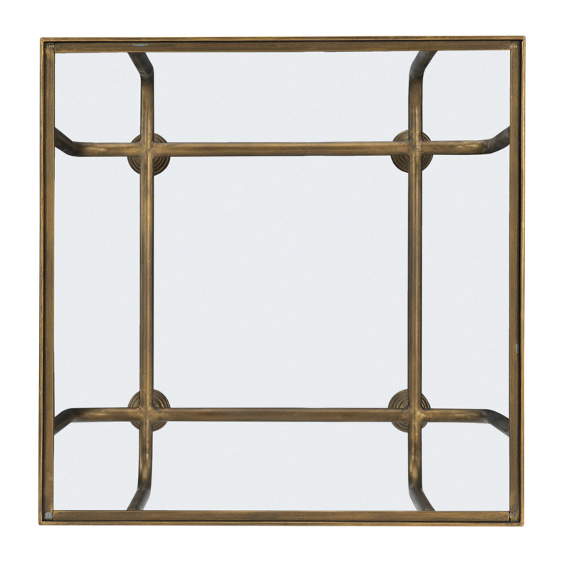 Chiseling Glass Top End Table