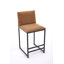 Ensemble de 2 tabourets de bar à hauteur de comptoir, chaises de bar rembourrées en lin, repose-pieds et structure en métal-735130276