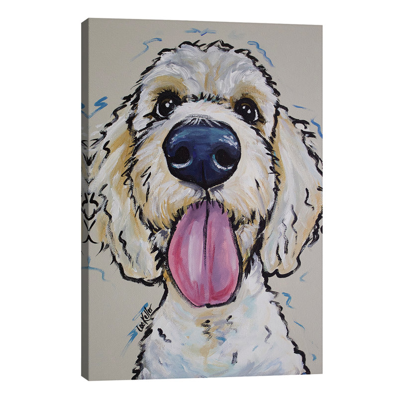 Goldendoodle Murphy Whimsical by Hippie Hound Studios - Wrapped Canvas Gallery-Wrapped Canvas Giclée, 152.5 cm H x 101.5 cm W