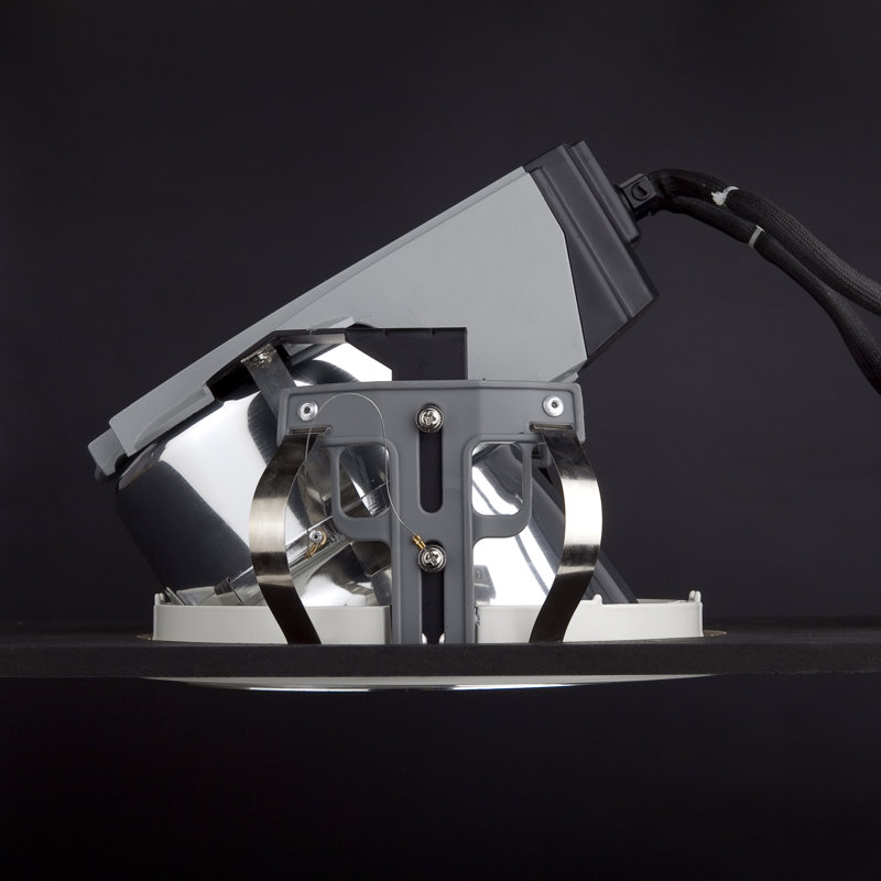 Recessed Spotlight 22.2 Cm Atom, 1 x TC-TEL / GX24q-3/q-4 / 32W/42W / ELT, in Grey