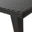 Table d'extérieur 33 * 75 -, fer robuste, résine, brun fauve, pouvant accueillir 8 bases en fer faciles à installer, sièges profonds tissés