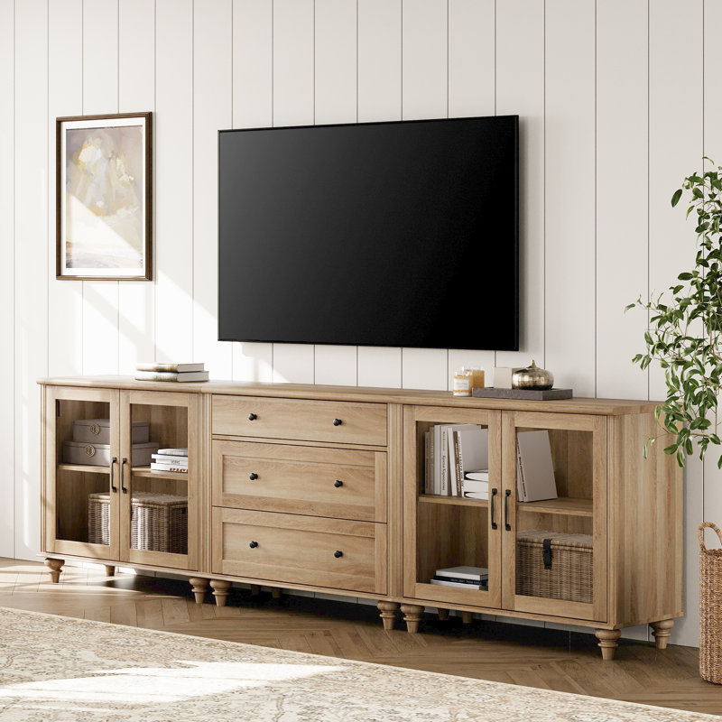 Scarlett 3-In-1 TV Stand for TV's up to 85", Oak
