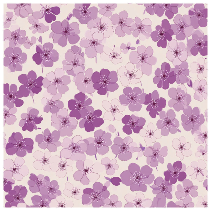 Couvre-lit matelassé mauve Cherry Blossoms, Grand lit