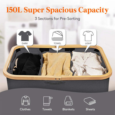 Bhargava Fabric Laundry Hamper with Handles