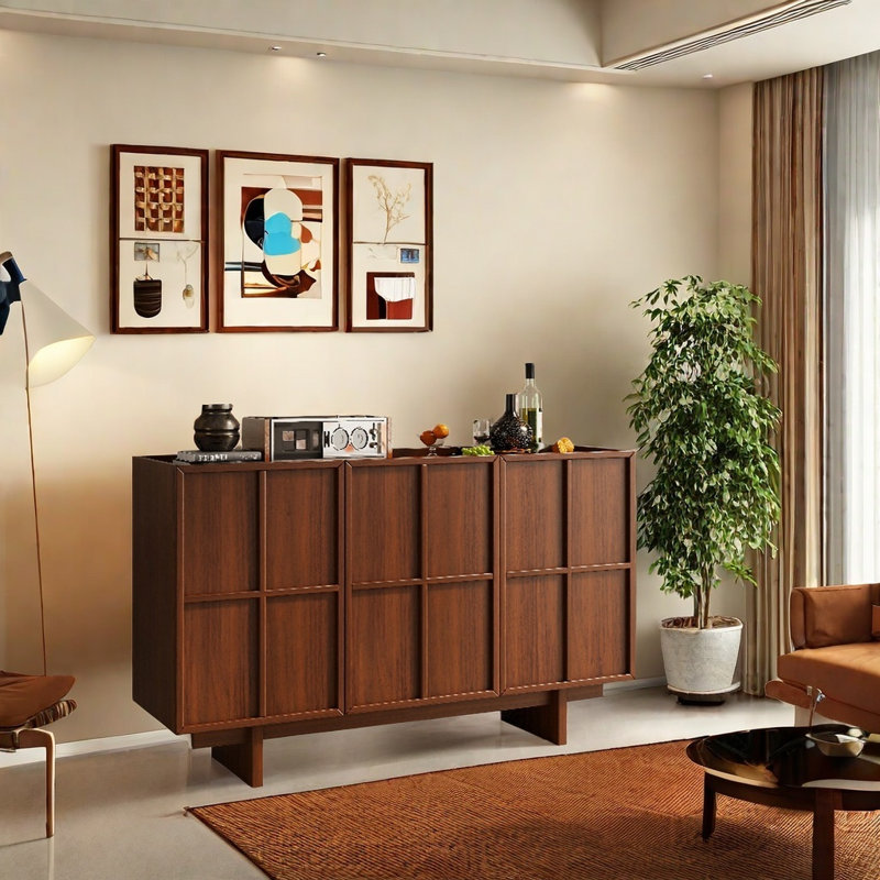 Exquisite Practical Retro Simple Accent Cabinet, Brown