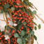 Couronne de 26 po avec deux tons de coton et d'eucalyptus