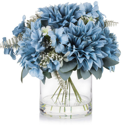 Faux Silk Mixed Arrangement in Vase