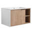 Meuble-lavabo mural moderne 30 po, porte à fermeture douce, chêne imitation, 1 armoire et 2 tablettes, couleur chêne