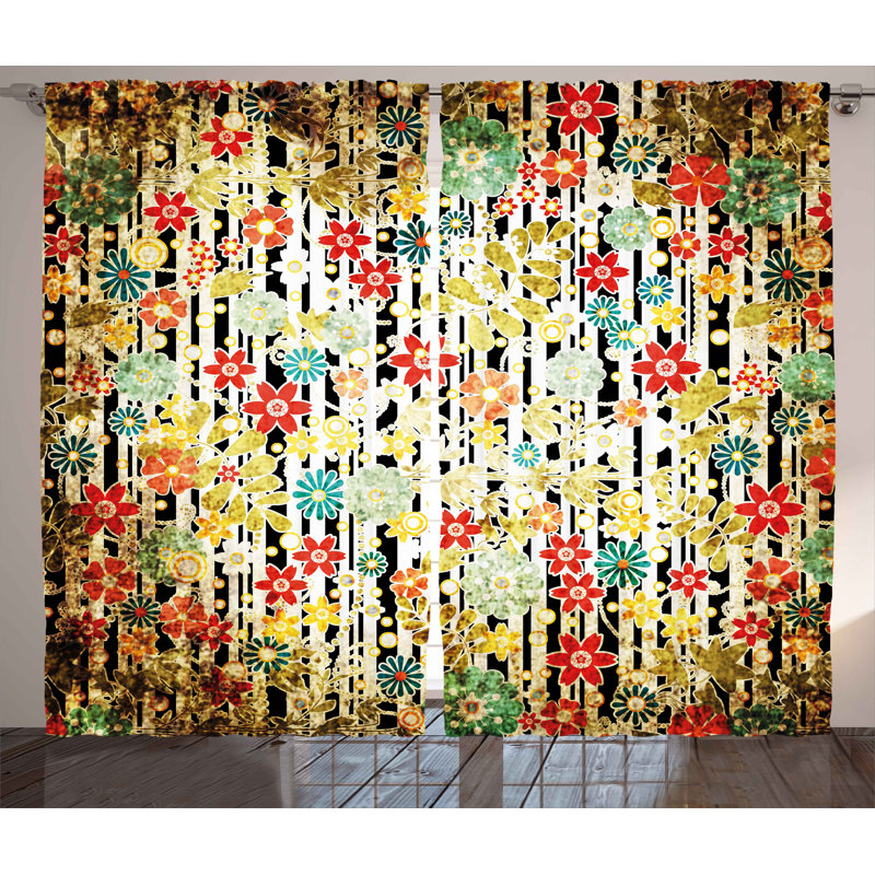 Aprile Semi Sheer Curtain Pair, 90" W x 108" L