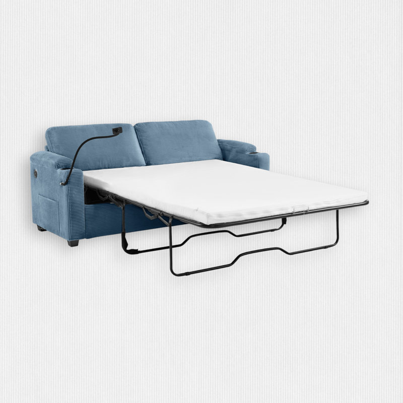 72.8'' Upholstered Sofa, Navy