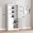 71.4" Tall Modern Bookcase with Doors, 6 Tier Floor Standing Bookshelf with Vintage Handles for Home Office, Living Room -1354462725