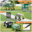 Chariot de jardin 3 en 1 robuste en acier, à tirer, avec panneaux latéraux amovibles, roues de 10/13 pouces et capacités de charge multiples pour le transport de terre, d'outils et de plantes.-134781055-134781056